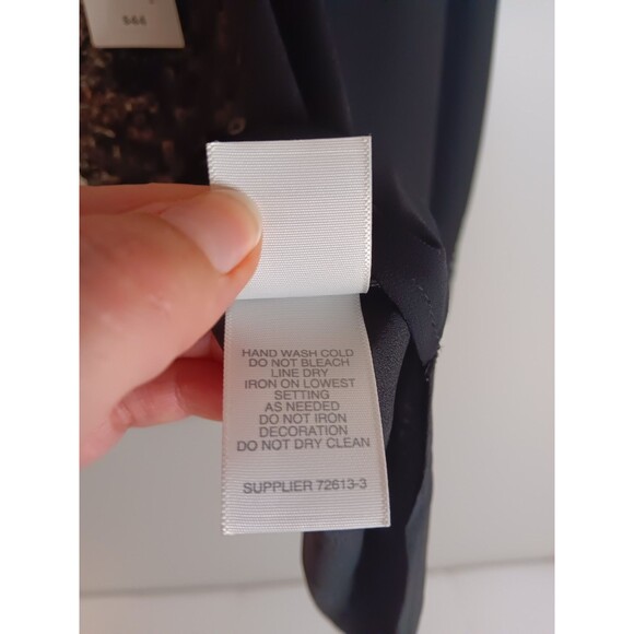 New Bisou Bisou Sequin Cami Tank Top Black Sz XS - Picture 3 of 6